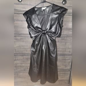 Jason Wu, black leather cut out dress, size XS, NWT